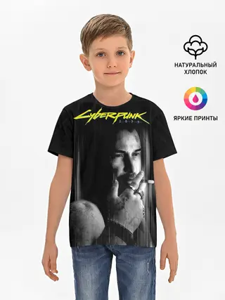 Детская базовая футболка / Cyberpunk 2077 | Джонни