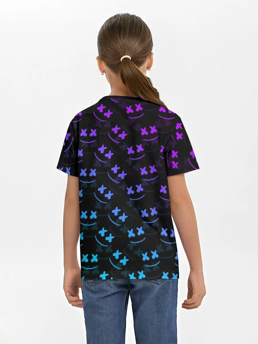 Детская базовая футболка / FORTNITE MARSHMELLO NEON