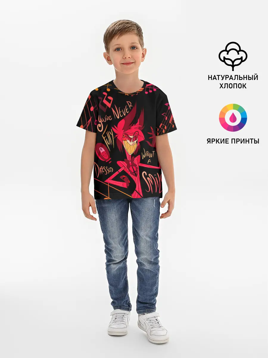 Детская базовая футболка / HAZBIN HOTEL ALASTOR.