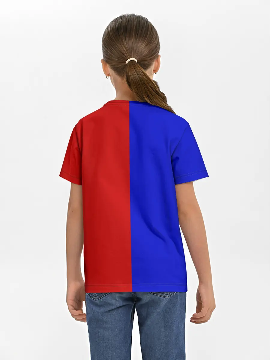 Детская базовая футболка / Красно-синий