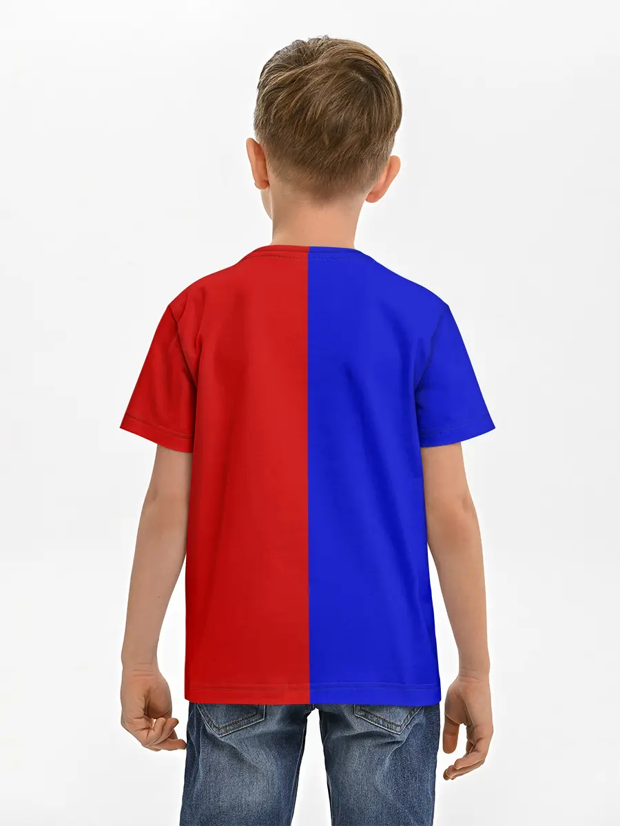 Детская базовая футболка / Красно-синий
