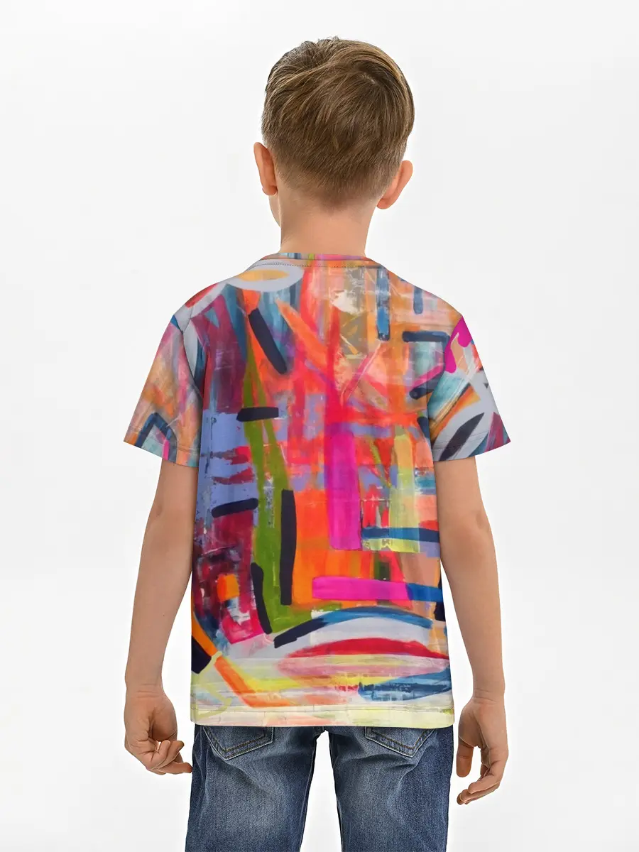 Детская базовая футболка / Абстракция из полос