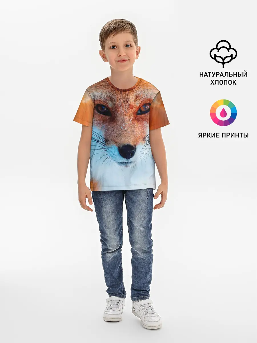 Детская базовая футболка / Мордочка лисы