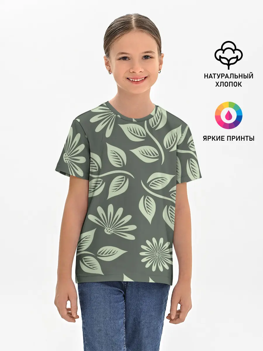 Детская базовая футболка / Цветы
