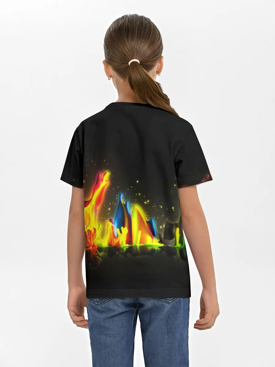 Детская базовая футболка / КРАСКИ В НЕОНЕ