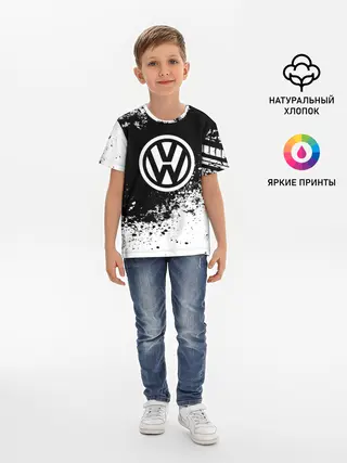 Детская базовая футболка / Volkswagen abstract sport