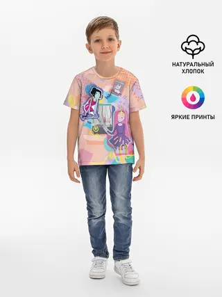 Детская базовая футболка / Принцесса Бубльгум и Марселин