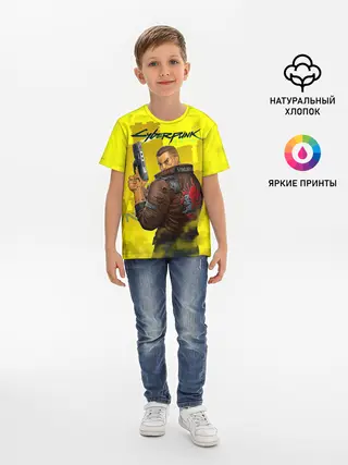 Детская базовая футболка / Cyberpunk 2077