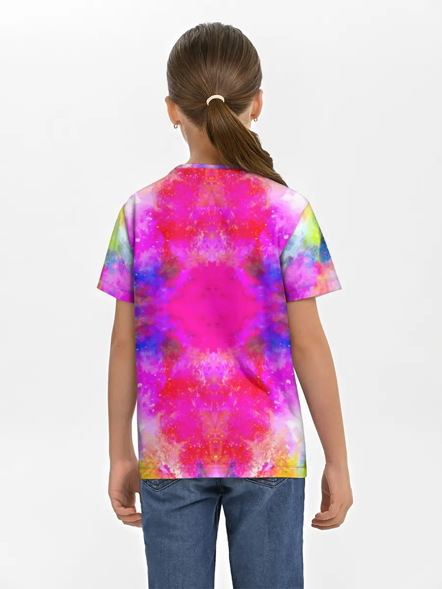 Детская базовая футболка / КРАСОЧНАЯ ГАЛАКТИКА