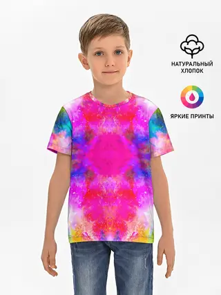 Детская базовая футболка / КРАСОЧНАЯ ГАЛАКТИКА