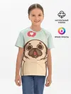 Детская базовая футболка / Puglie Pug Like