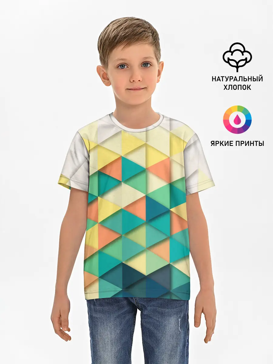 Детская базовая футболка / Ромбики