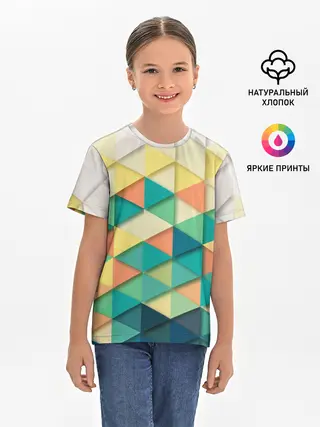 Детская базовая футболка / Ромбики