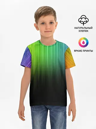 Детская базовая футболка / Неоновый Свет
