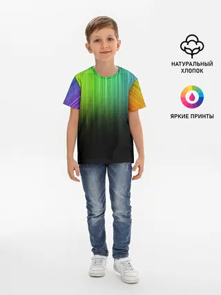 Детская базовая футболка / Неоновый Свет
