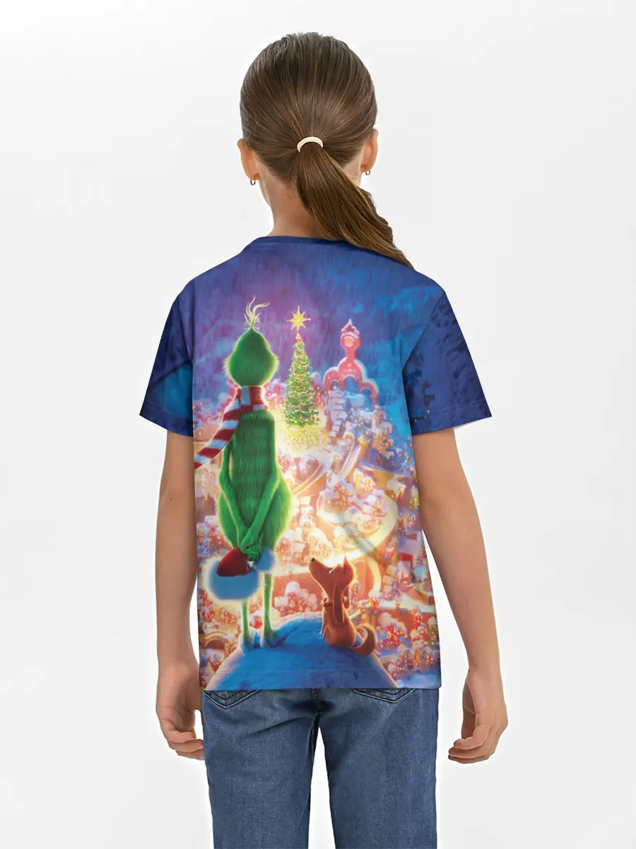 Детская базовая футболка / Гринч похититель Рождества