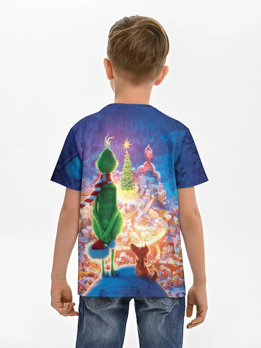 Детская базовая футболка / Гринч похититель Рождества