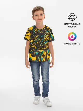 Детская базовая футболка / Черные линии