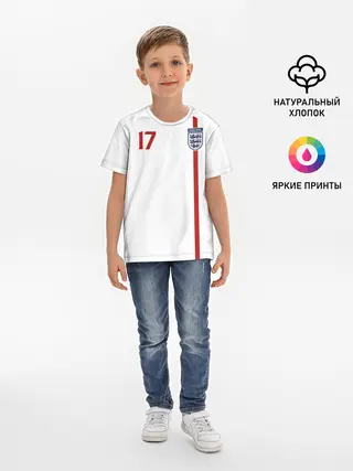 Детская базовая футболка / Тедди Шерингем Англия Ретро