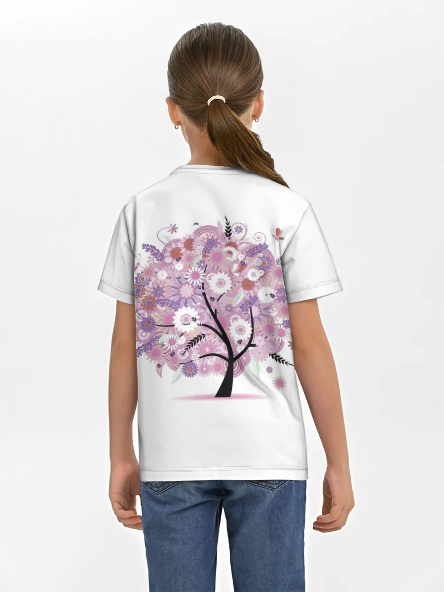 Детская базовая футболка / Цветочное Дерево