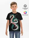 Детская базовая футболка / Дракон Хаку на черном фоне
