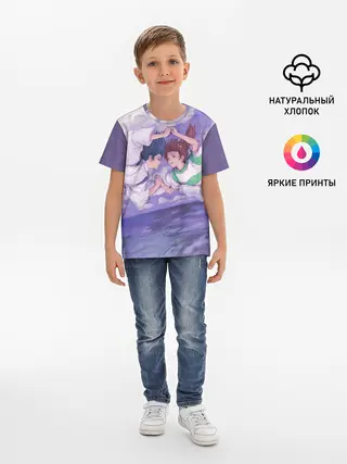 Детская базовая футболка / Хаку и Тихиро _2