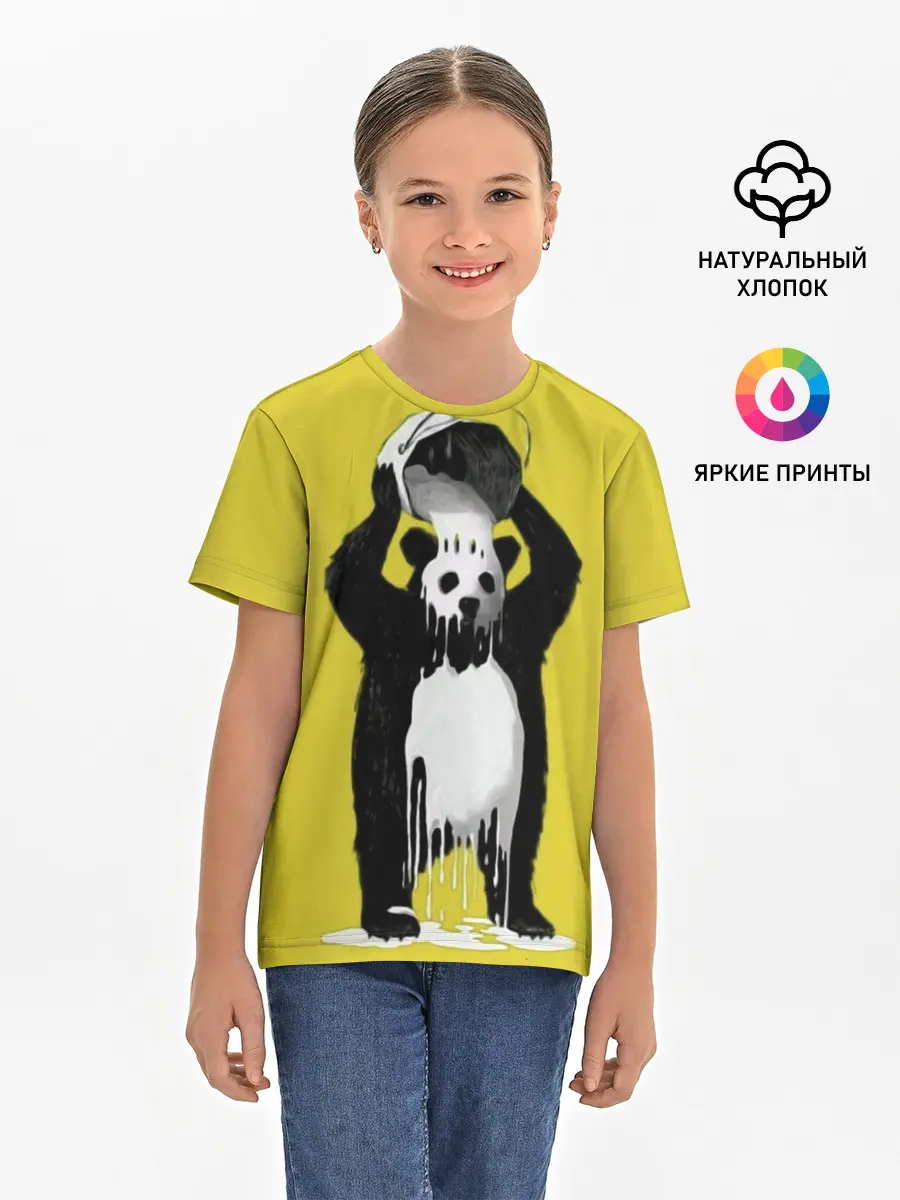 Детская базовая футболка / панда