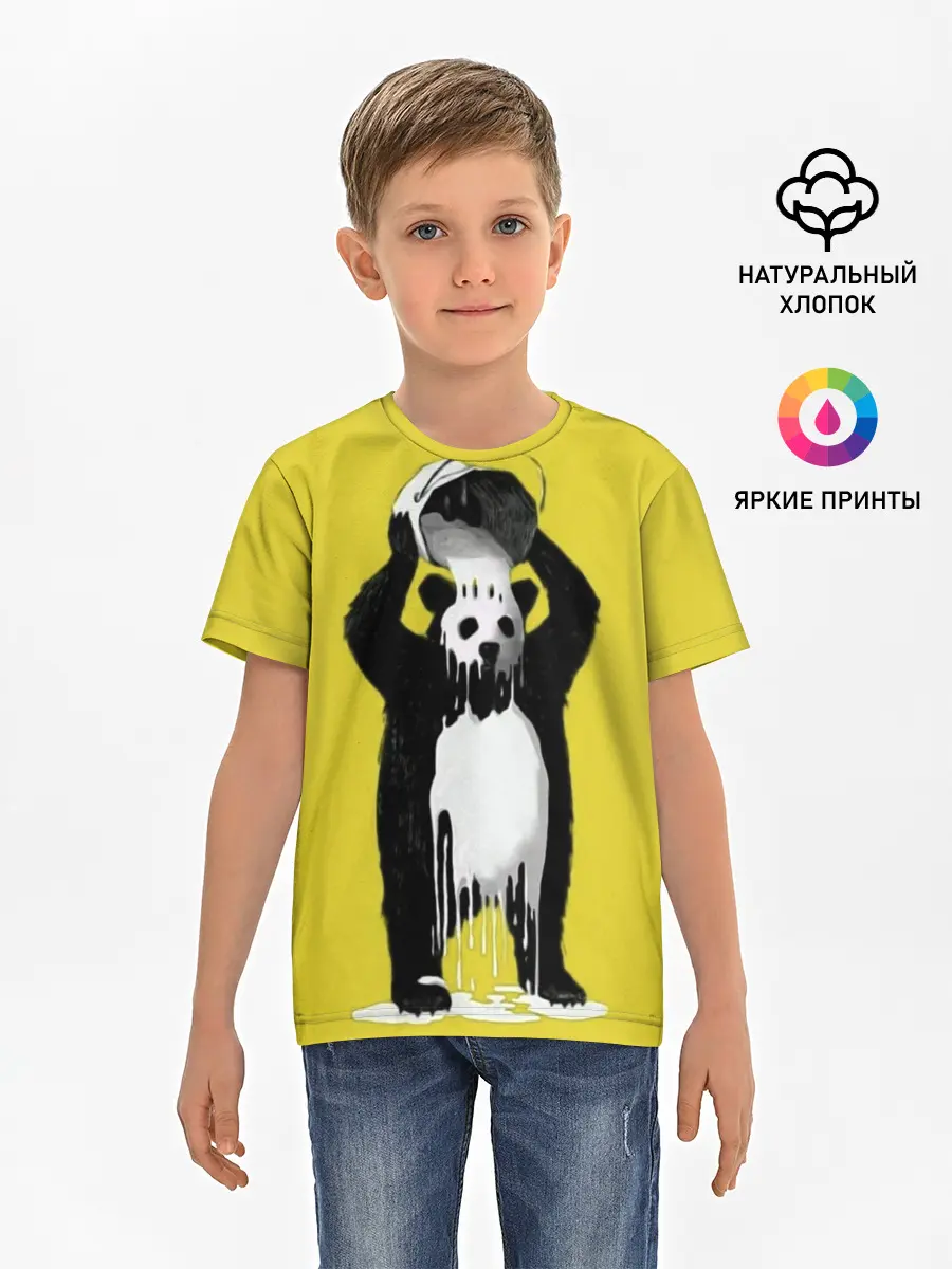 Детская базовая футболка / панда