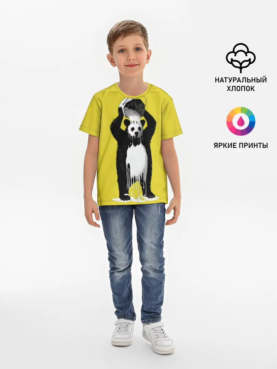 Детская базовая футболка / панда