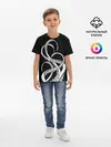 Детская базовая футболка / Octopus Black and White