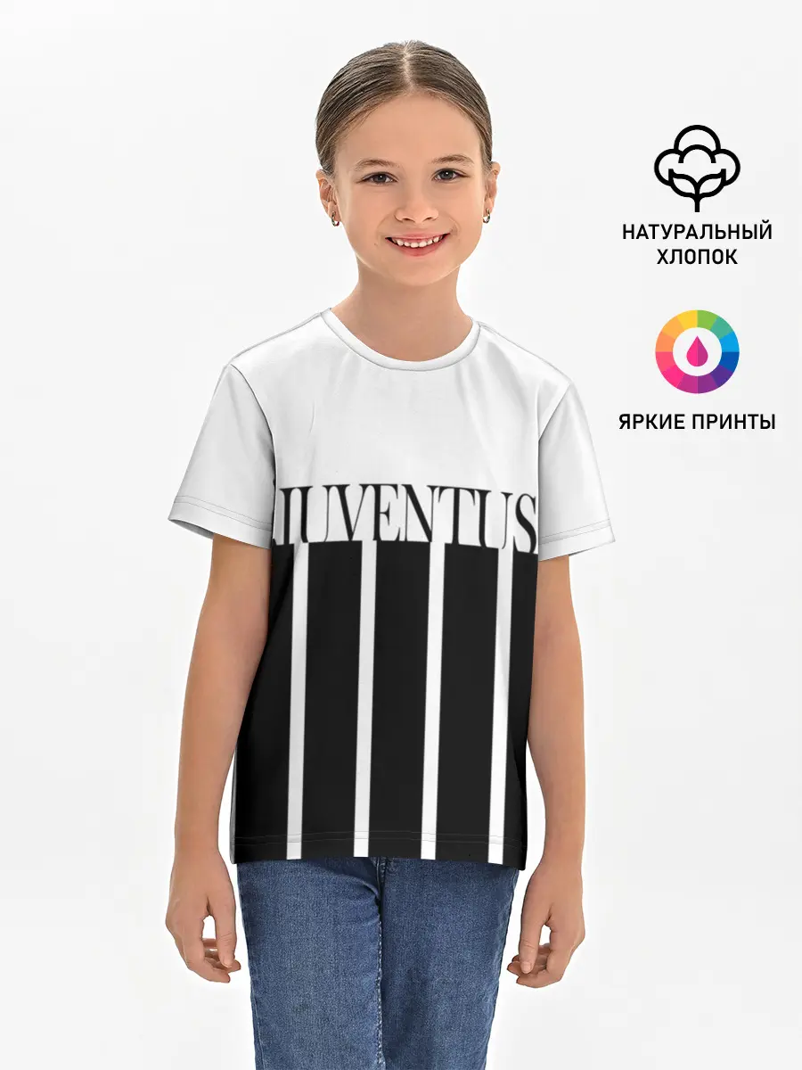 Детская базовая футболка / Juventus | Tee Black and White