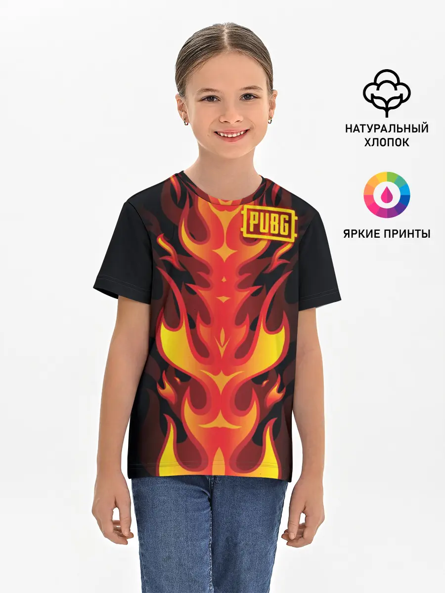 Детская базовая футболка / PUBG Fire