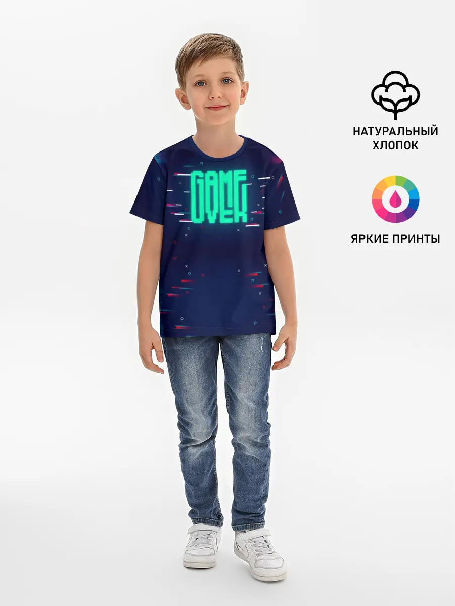 Детская базовая футболка / Game Over