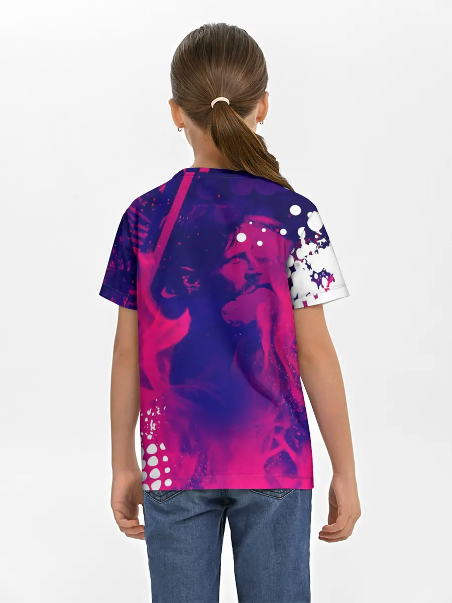 Детская базовая футболка / ЛИОНЕЛЬ МЕССИ / FIRE / ОГОНЬ