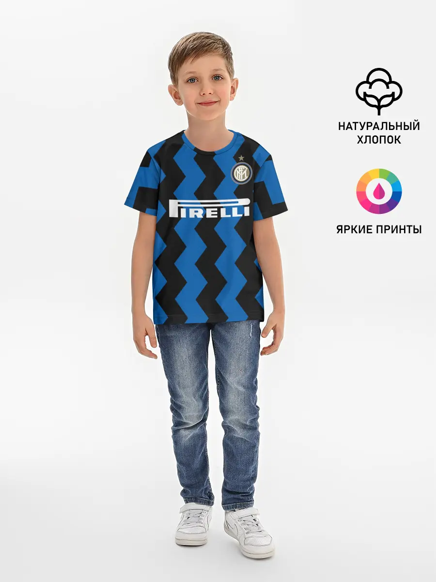 Детская базовая футболка / Лукаку 20/21 Домашняя форма