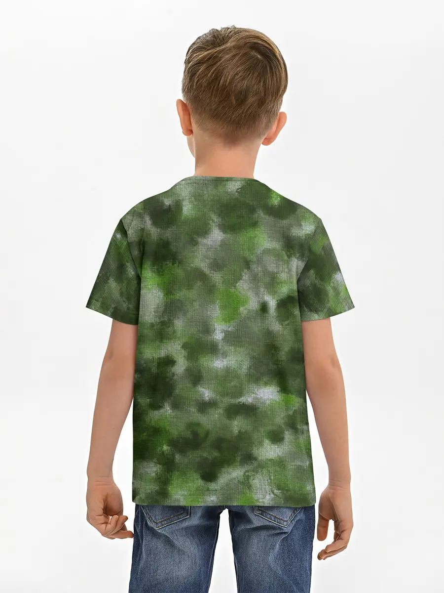 Детская базовая футболка / Canvas Green Camo