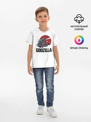 Детская базовая футболка / Годзилла