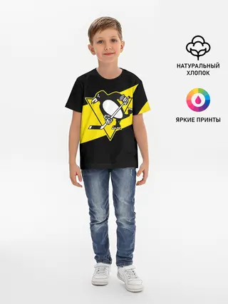 Детская базовая футболка / Питтсбург Пингвинз