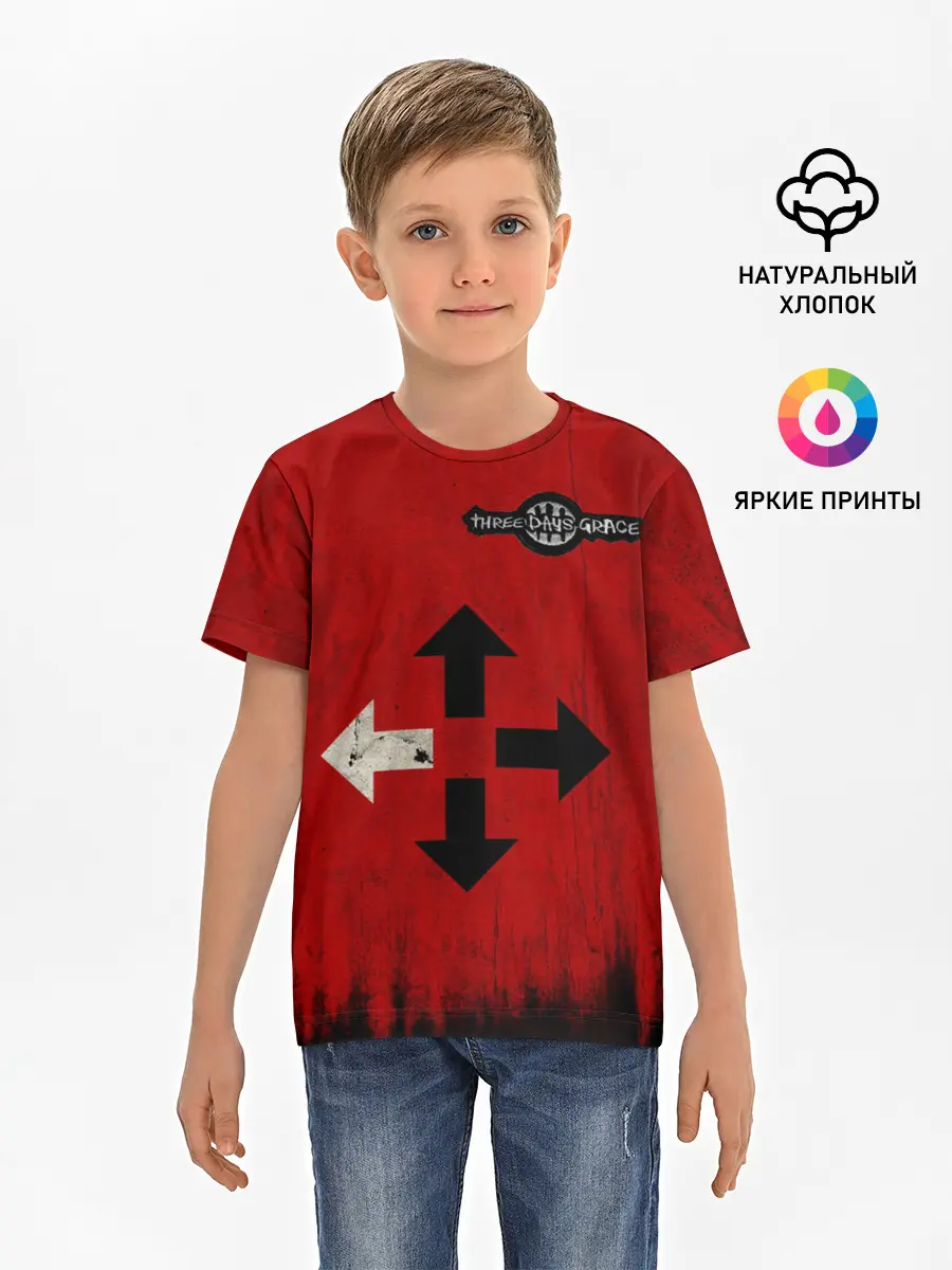Детская базовая футболка / THREE DAYS GRACE RED