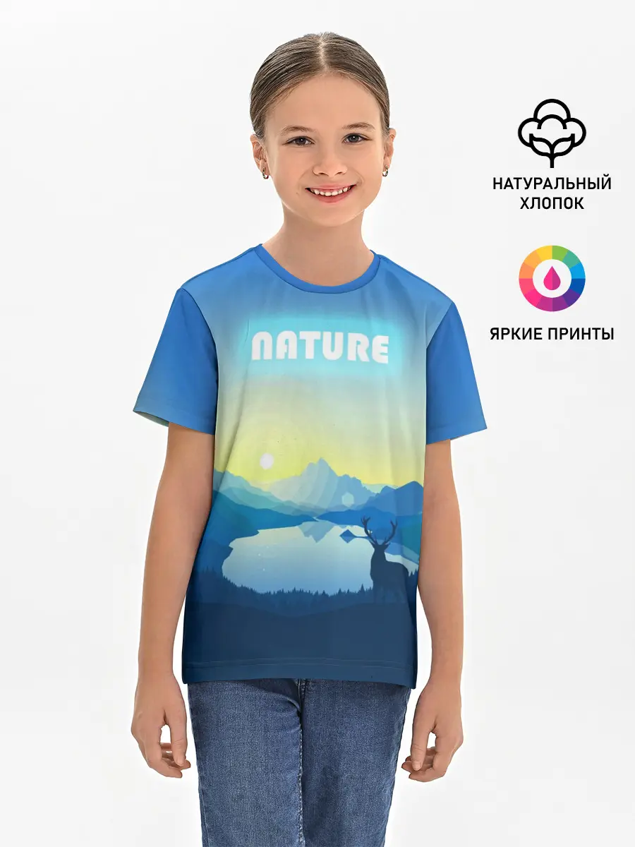 Детская базовая футболка / NATURE