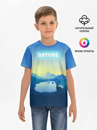 Детская базовая футболка / NATURE