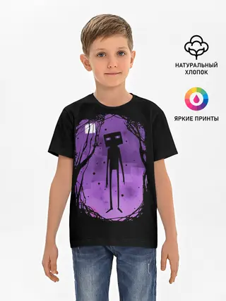 Детская базовая футболка / Minecraft Эндермен