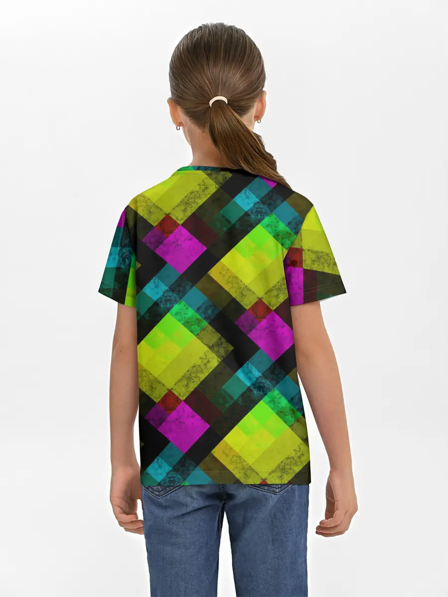 Детская базовая футболка / Абстрактный разноцветный узор