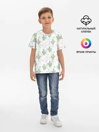 Детская базовая футболка / Кактусы