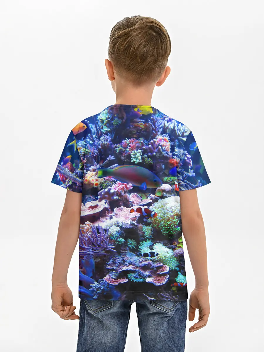 Детская базовая футболка / Коралловые рыбки