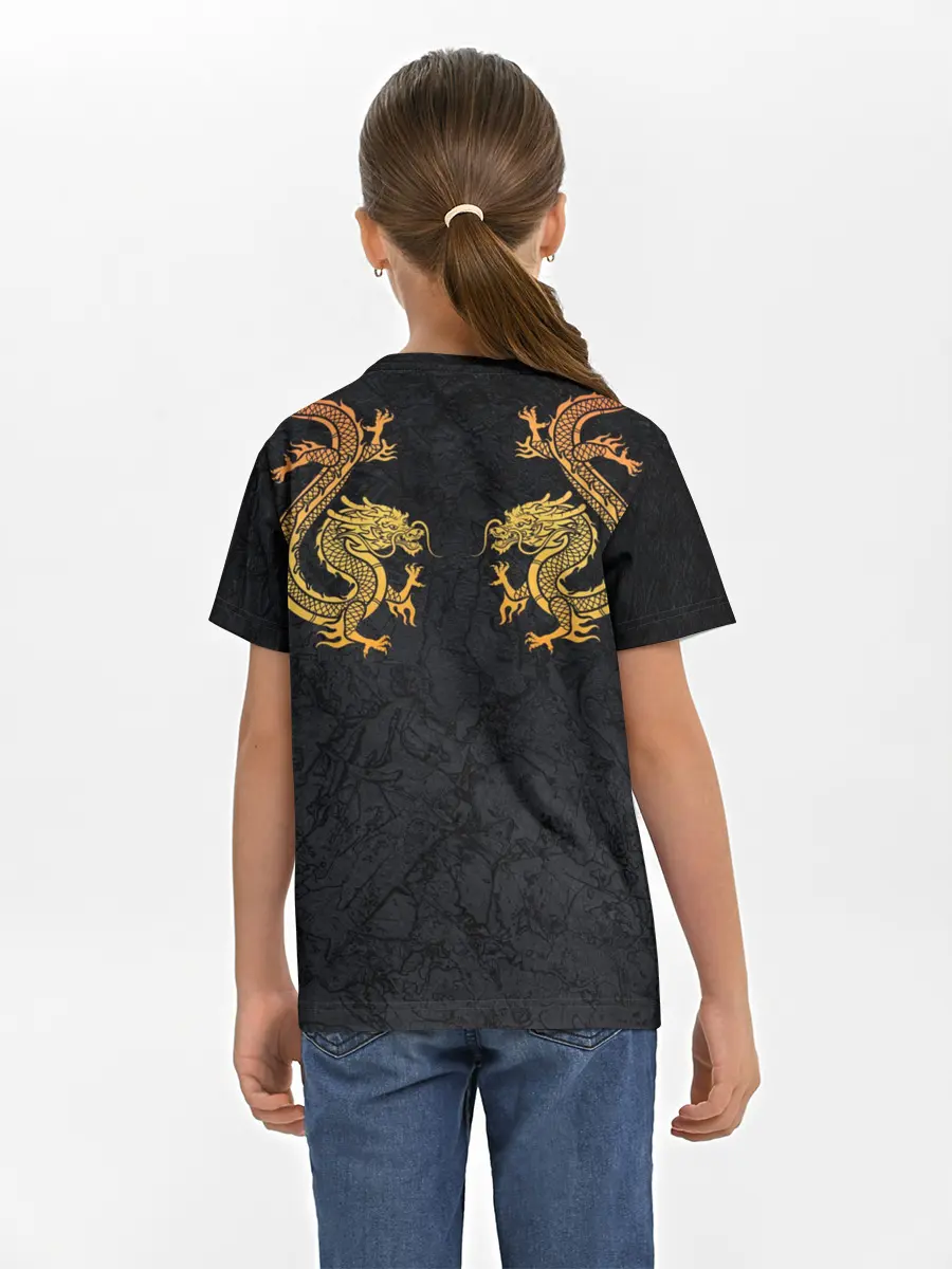 Детская базовая футболка / GOLD CHINA DRAGONS