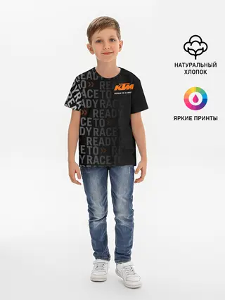 Детская базовая футболка / KTM MOTORCYCLES / КТМ МОТОЦИКЛЫ