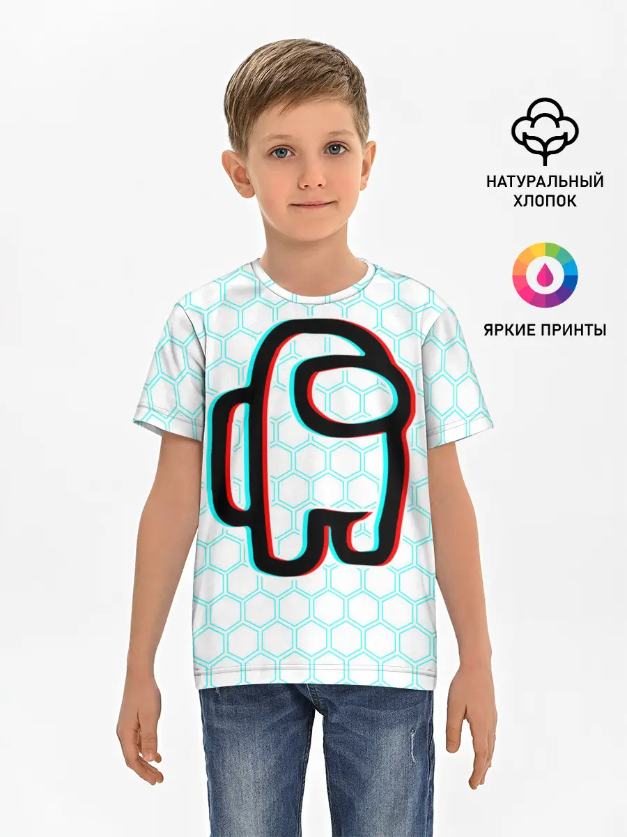 Детская базовая футболка / AMONG US / АМОНГ АС