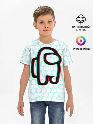 Детская базовая футболка / AMONG US / АМОНГ АС