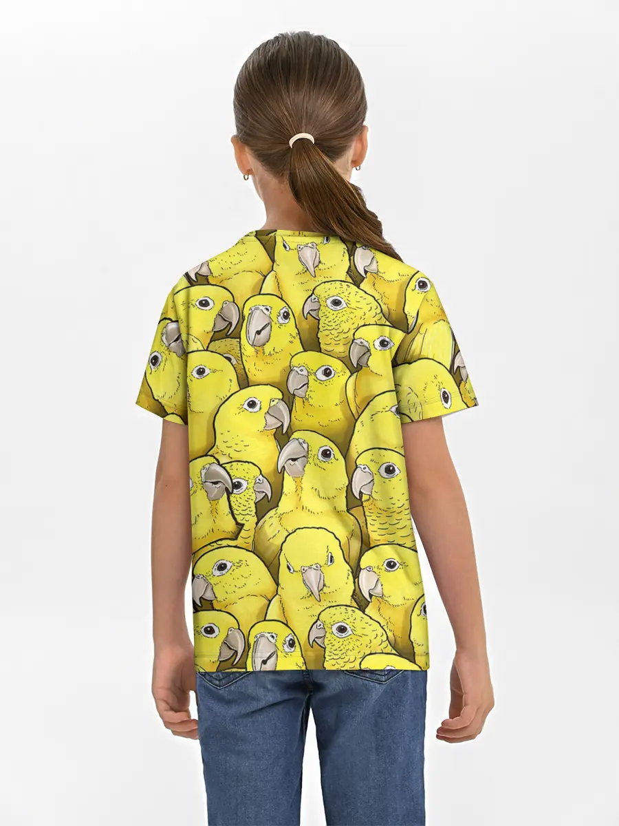 Детская базовая футболка / Попугаи